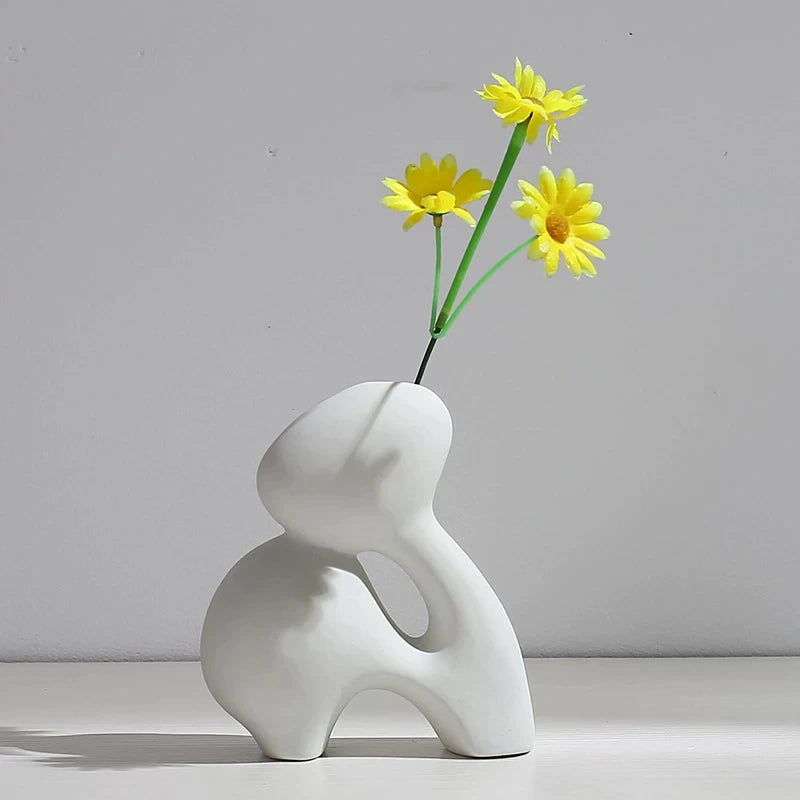 Abstract Art Ceramic Vase Nordic Minimalist Decoration B