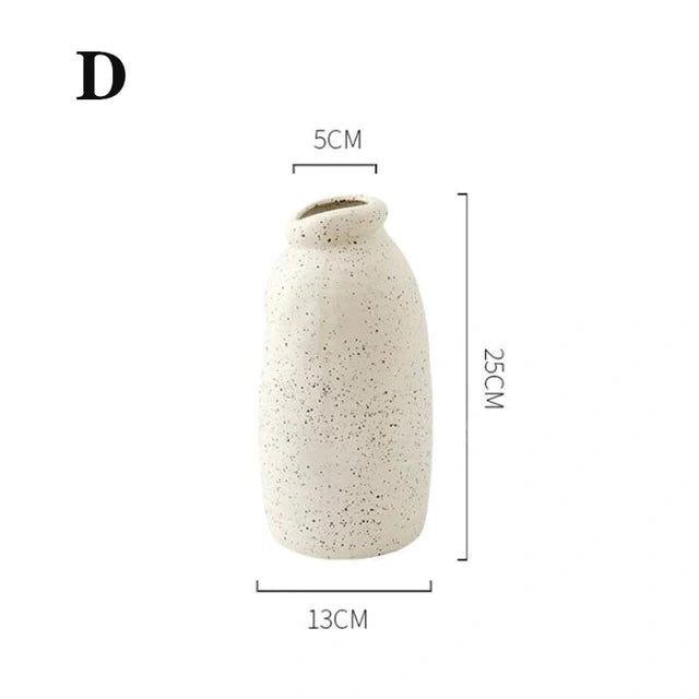 Ceramics Vase Retro Vases Home Decor Flower Vase