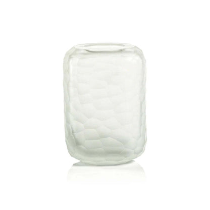 Hammered Frosted Glass Vase
