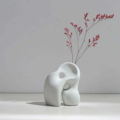 Abstract Art Ceramic Vase Nordic Minimalist Decoration A