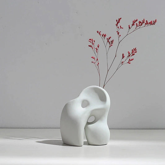 Abstract Art Ceramic Vase Nordic Minimalist Decoration A