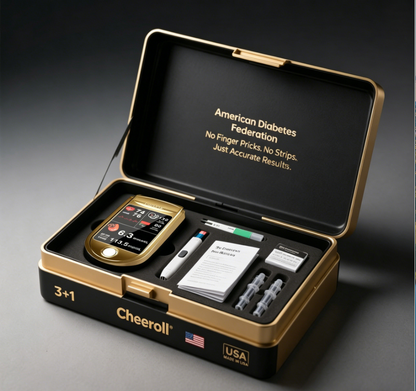 🩸Health America Subsidized Product | Cheeroll® Professional 12in1 Glucose & Vital Signs Monitor-Painless, Fast, Precise& FDA-Backed(Made in California, USA)