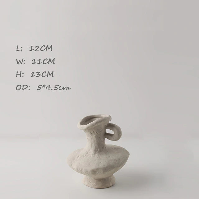 Ceramic White Vases Hydroponics Scandinavian style