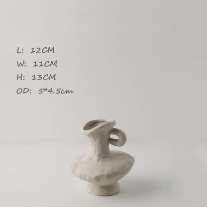 Ceramic White Vases Hydroponics Scandinavian style
