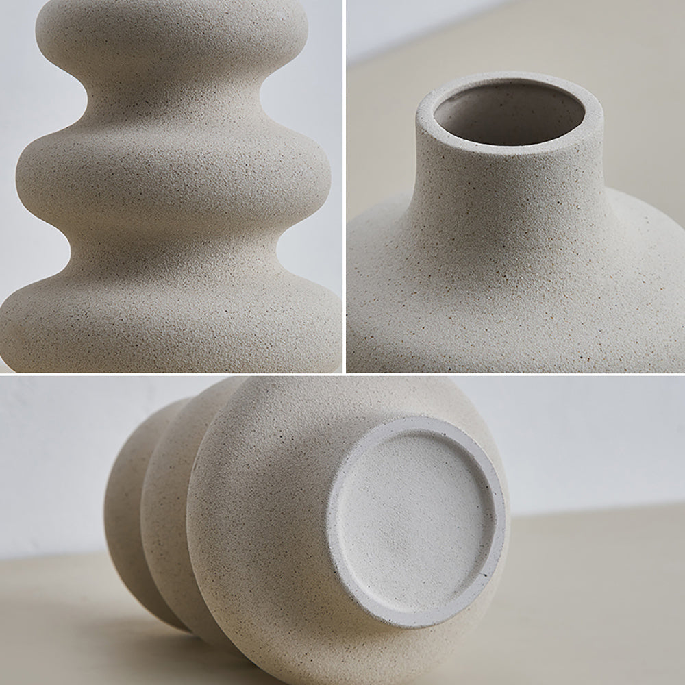 2PCS Ceramic Decorative Vase Art Ornament For Flowers