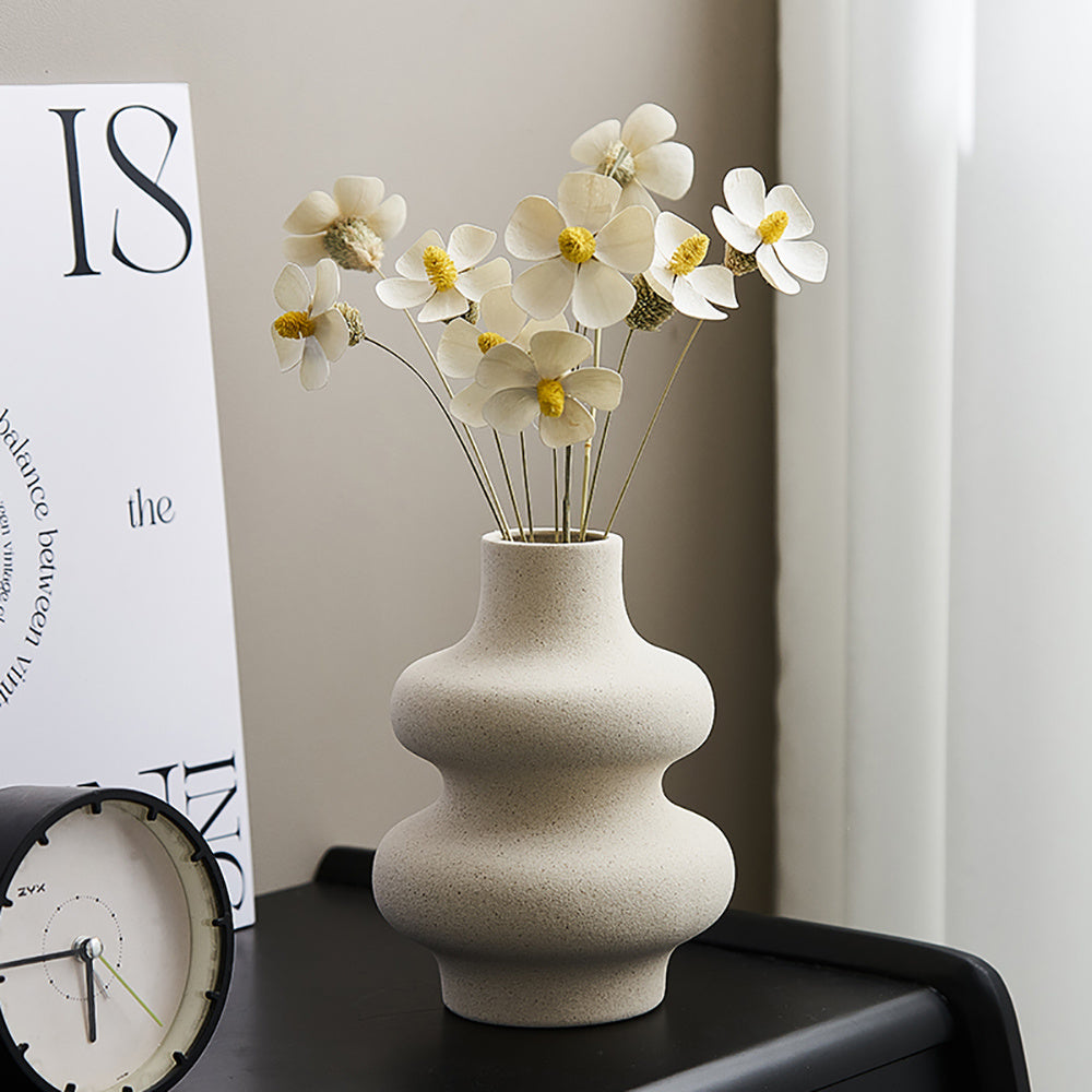 2PCS Ceramic Decorative Vase Art Ornament For Flowers