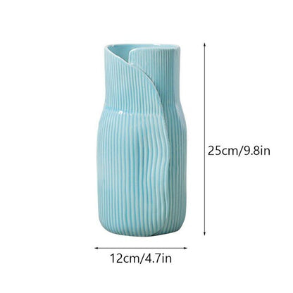 Ceramic Blue Vase Nordic Modern Art Creative, Blue